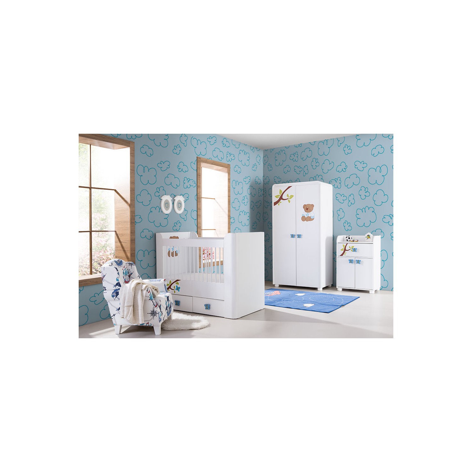 Formini Mobilya Teddy Mavi Bebek Odası Takımı Fiyatı