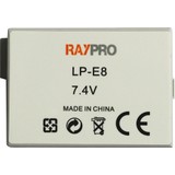 Raypro Canon Eos 550D 600D 650D 700D Için Lp-E8 Batarya Pil