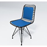 Knsz kafes tel sandalyesi 1 li mazlum syhyşl sırt minderli