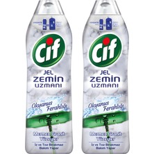 Cif Zemin Uzmanı Okyanus Ferahlığı Mermer ve Granit Yüzeyler için Jel Temizleyici 750 ML x 2 adet