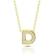 Lilarote Taşlı Harf Altın Kolye