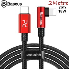 Baseus CATLMVP-A01 Mvp Elbow Type-C To Lightning PD 18W Hızlı Şarj USB Kablo 2 mt