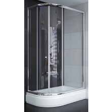 Sırduş ASİMETRİK Duş Teknesi +Sırduş Duşakabin 120X90