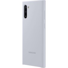 Samsung Galaxy Note 10 Gümüş Gri Silikon Kılıf-(EF-PN970TSEGWW)