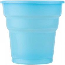 Kikajoy Açık Mavi Plastik Meşrubat Bardağı 25'li