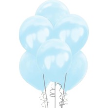 Kikajoy Metalik Açık Mavi Balon 100'lü
