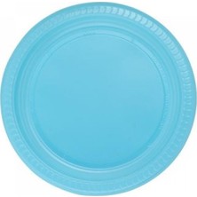 Kikajoy Mavi Plastik Tabak 22 cm 25'li