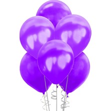 Kikajoy Metalik Mor Balon 100'lü