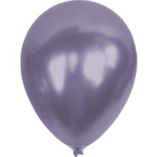 Kikajoy Metalik Lila Balon 12'li