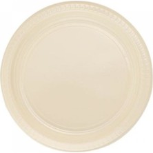 Kikajoy Krem Plastik Tabak 22 cm 10'lu