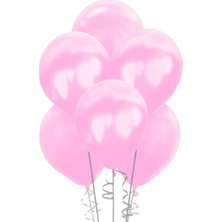 Kikajoy Metalik Açık Pembe Balon 100'lü