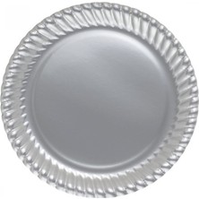 Kikajoy Gümüş Karton Tabak 23 cm 8'li