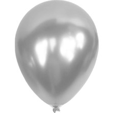 Kikajoy Metalik Gümüş Balon 12'li
