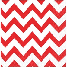 Kikajoy Kırmızı Zigzag Kağıt Peçete 33 x 33 cm 20'li
