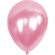 Kikajoy Metalik Açık Pembe Balon 12'li