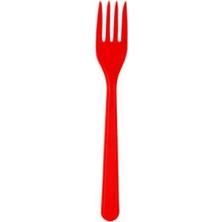 Kikajoy Kırmızı Plastik Çatal 25'li