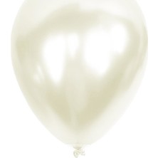 Kikajoy Metalik Beyaz Balon 12'li