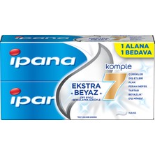 Ipana Komple Bakım Diş Macunu + Ferahlık ve Beyazlık Ağız Bakım Suyu 1 Alana 1 Bedava Paketi (65 ml + 65 ml)