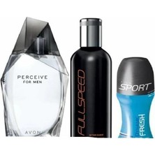 Avon Perceive Erkek Parfüm Edt 100 ml 3'lü Yeni Erkek Set