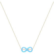 Glorria Du0097 Altın Opal Sonsuzluk Kolye