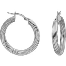 Glorria Es0142 Gümüş 2 Cm Burgu Halka Küpe