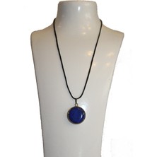 Kırmızı Sanat Evi Lapis Uçlu Doğal Taş Kolye