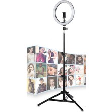 Blackmarket 10" Kuaför Makyaj Youtube Çekimleri Ring Light Sürekli 10 Inç Işık 2m Stand