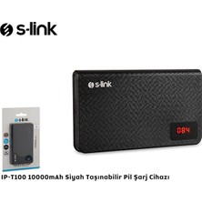 S-Link IP-T100 10000 mAh Taşınabilir Pil Şarj Cihazı - Siyah