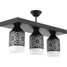 Lambadar Üçlü Spor Model Modern Retro Rustik Avize