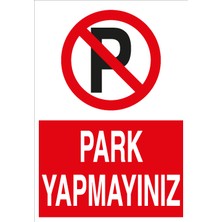 Canis Etiket Park Yapmayınız Pvc Leksan