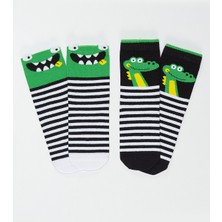 Denokids Kankalar Erkek Çocuk Soket Çorap 2'li Takım