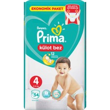 Prima Külot Bebek Bezi 4 Beden 54 Adet Maxi Ekonomik Paket