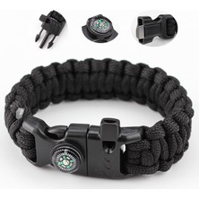 Paracord (Paraşüt Ipi) Survival Bileklik - 3 Fonksiyonlu