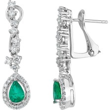 İryum Damla Zümrüt Küpe Pe1793