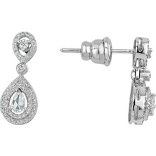 İryum Pırlanta Damla Küpe Pe096