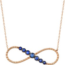 İryum Safir Sonsuzluk Kolye Pn1991-10