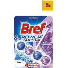 Bref 4 Adet Power Aktiv Lavanta Klozet Blok 5'li Set