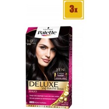 Palette Deluxe 1/0 Siyah Saç Boyası 3'lü Set