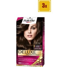 Palette Deluxe 4/0 Kahve Saç Boyası 3'lü Set