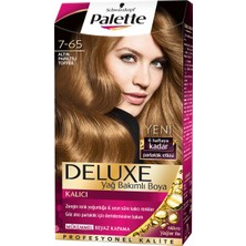 Palette Deluxe 7/65 Altın Parıltılı Toffee Saç Boyası 3'lü Set