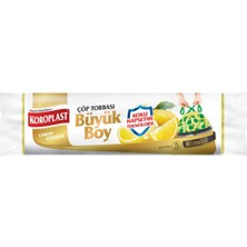 Koroplast Güçlü Büzgülü Çöp Torbası Limon Kokulu Büyük 10' lu 3'lü Set