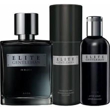 Avon Elite Gentleman In Black 75ml Edp 3lü Set
