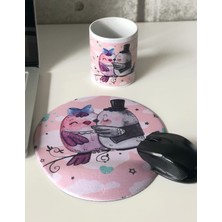 Office Küp Bilek Destekli Mouse Pad Kuşlar