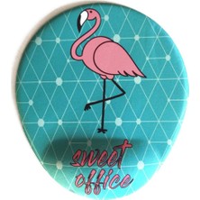 Office Küp Bilek Destekli Mouse Pad Flamingo Turkuaz