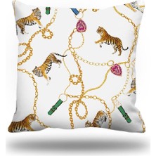 Kırlentim Kemerli Leopar Kırlent Kılıfı