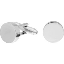 Chavin Parlak Gri Ufak Yuvarlak Çelik Kol Düğmesi DY84BY