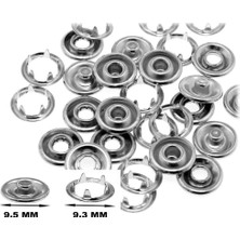 İşkur Makina Karışık Renkli 9.5 mm Metal Çıt Çıt 350 Set ve Saklama Kutusu