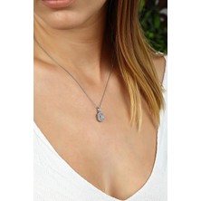 Azuris 925 Ayar Gümüş Elmas Model Kolye