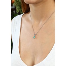 Azuris 925 Ayar Gümüş Damla Taş Kolye