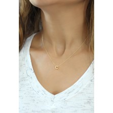 Azuris 925 Ayar OMR1306 Gümüş Üç Boyutlu Harf Kolye